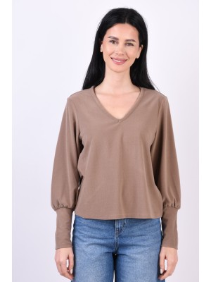 Bluza Dama Vero Moda Vmpila V-Neck Brown Lentil